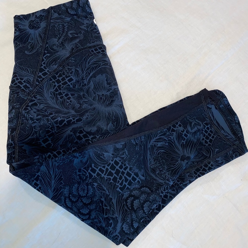 lululemon athletica Dark Navy Floral Leggings